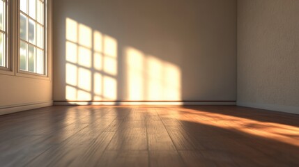 Sunlit Wooden Floor Interior