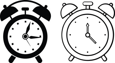 alarm clock icon illustration.