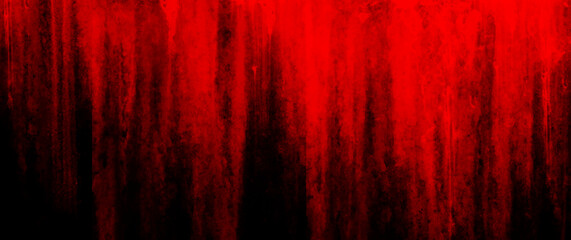 Creepy grunge Halloween vector texture with red splashes for background. Spooky hand drawn paint strokes and blood splatter texture. Bright color Halloween illustration. © Art Posting