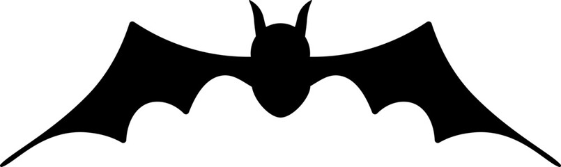 Minimalist Flying Bat Silhouette