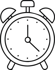 alarm clock icon illustration.