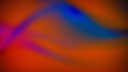 Vibrant abstract gradient featuring rich orange, blue, and pink tones with dynamic flowing shapes and a grainy texture, ideal for 4K backgrounds and creative designs