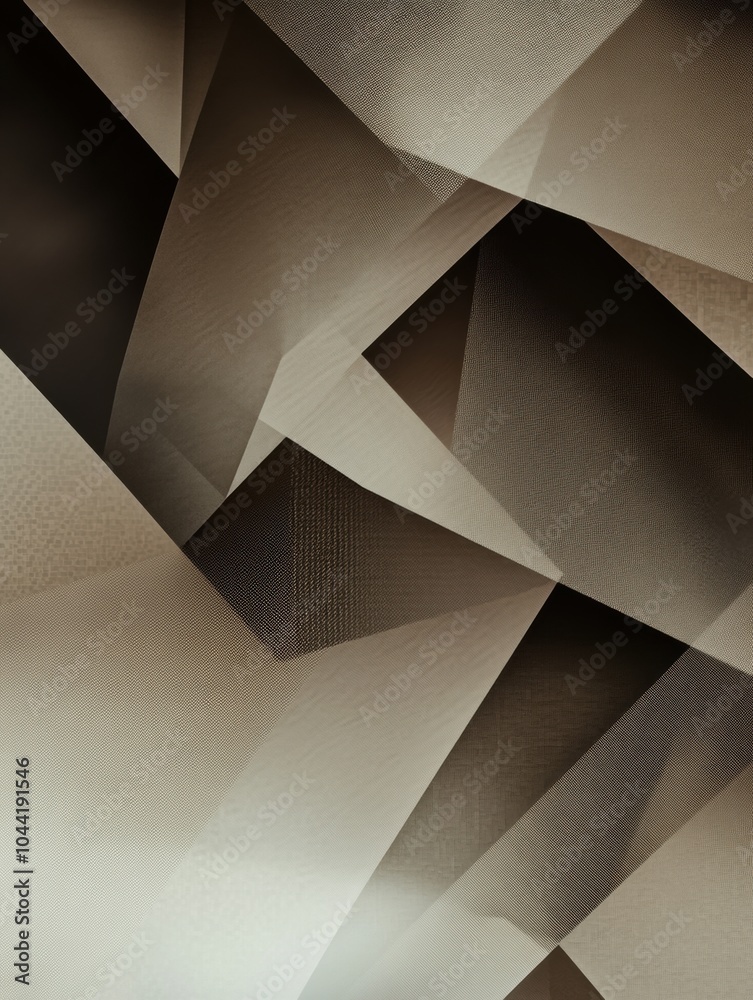 Aufkleber This artwork showcases a captivating arrangement of layered squares and rhombuses in varying tones, emphasizing geometric abstraction. Generative AI