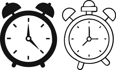 alarm clock icon illustration.