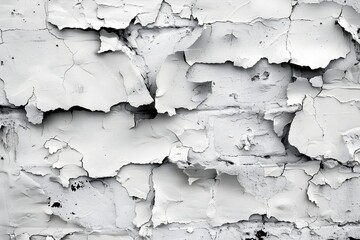 Obraz premium A black and white photo of peeling paint