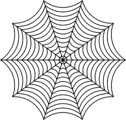 Minimalist Spider Web Line Art