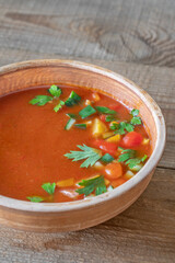 Portion of gazpacho