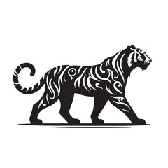 Obraz premium Tiger silhouette vector design eps