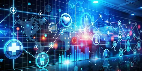Fototapeta premium Healthcare Medical Animated Background Science Data for Innovative Medical Solutions