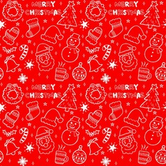 Christmas seamless pattern  winter celebration design