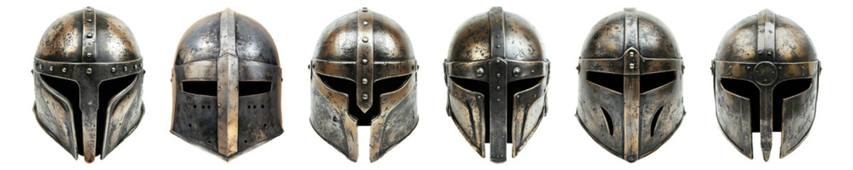 Vintage War Helmet Isolated on Transparent Background Ideal for Marketing Materials, Product Covers, and Decorative Displays Showcasing Classic Military Protection.