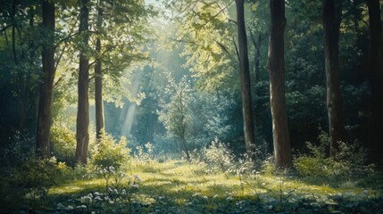 Obraz premium Sunlight Through Trees