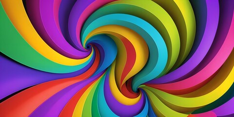 multicolor wallpaper representing helical shapes in relief.