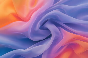 Obraz premium Vibrant Abstract Color Gradient with Glowing Waves and Grainy Texture in Orange, Magenta, Pink, Blue, and Yellow on a Black Noise Backdrop