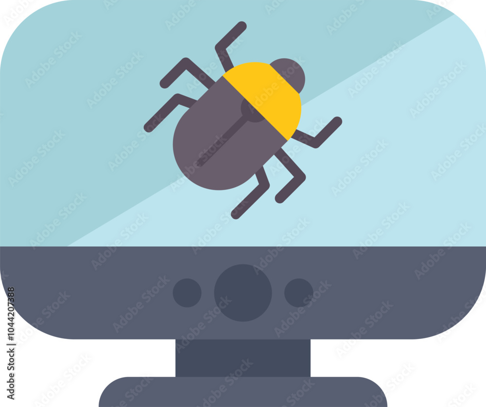 Poster computer bug is infecting a desktop pc operating system