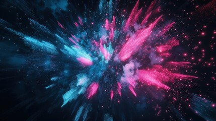 Explosion von Farben im Weltraumstil