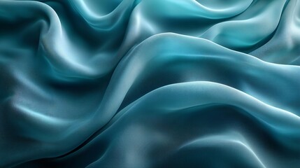 Fototapeta premium An elegant teal fabric background ideal for Christmas promotions, festive cards or branding, evoking tranquility and sophistication during the holiday season.
