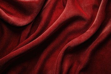 Obraz premium Red velvet fabric background. Perfect for adding a touch of luxury and elegance to your designs.