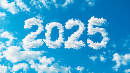 Naklejka premium 2025 Cloud Digital
