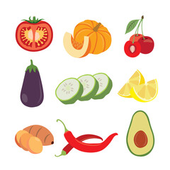 A Colorful Variety of Fruits and Vegetables