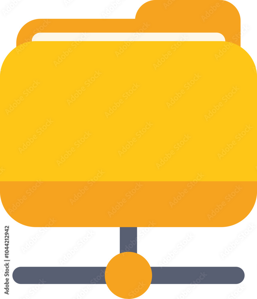 Poster this simple icon depicts a folder being shared on a computer network