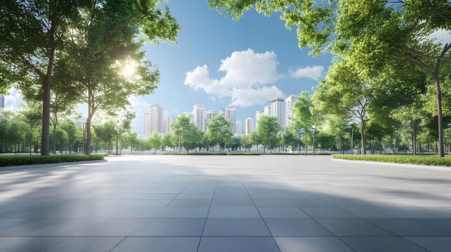Modern outdoor empty scene