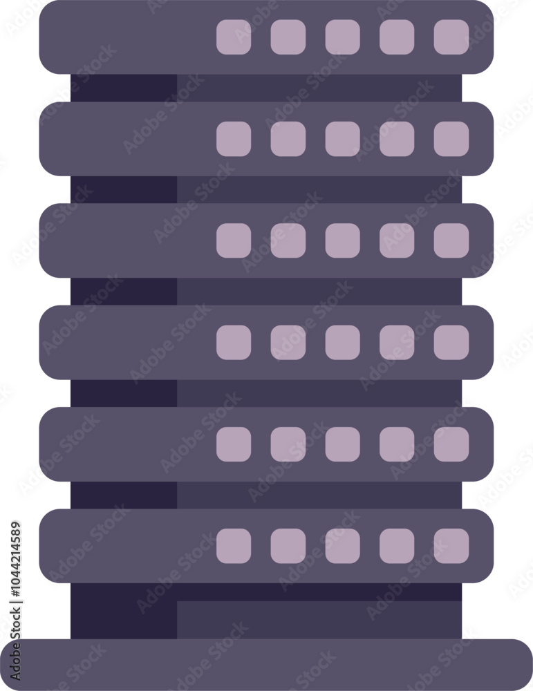 Poster this minimalist icon represents a data center, symbolizing cloud computing and data storage