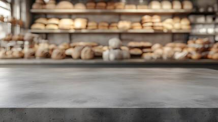 Fototapeta premium Bakery countertop background