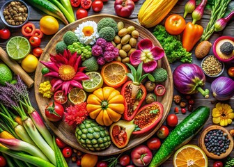 Fototapeta premium Open Mind Food Photography: Creative Culinary Art for Inspiration and Wellness