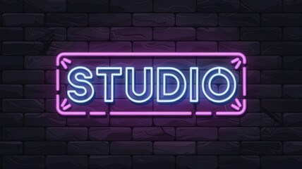 Obraz premium Pink and blue neon 