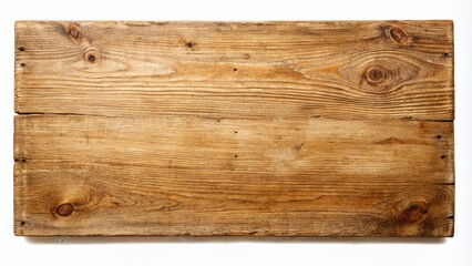 Obraz premium Rustic Wooden Sign Isolated on White Background for Food Photography and Decor Needs