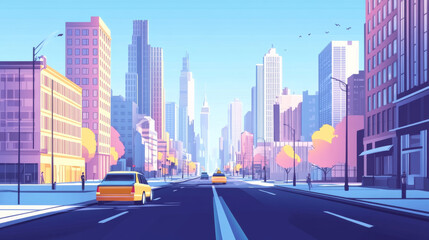 Fototapeta premium Modern urban architecture and streets