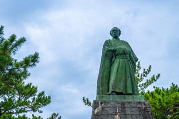 桂浜公園の坂本龍馬像 高知県 日本