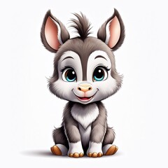 Naklejka premium niedliches Esel Fohlen