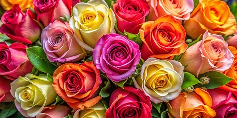 Stunning Drone Photography of Women's Day Rose Bouquet in Vibrant Colors and Natural Settings