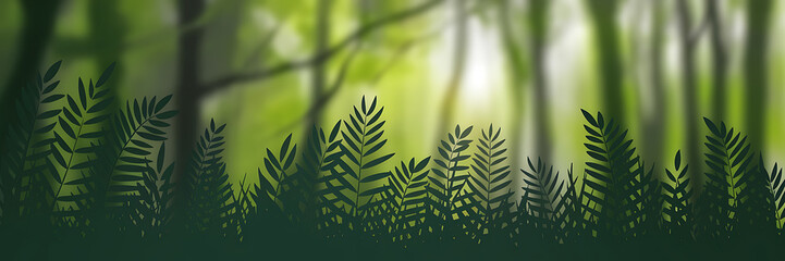 Dark green leaves silhouette against a blurred green and white background  nature  tranquility  summer  forest  peaceful   