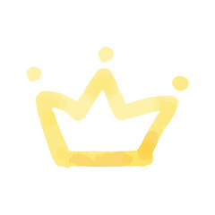 綺麗な水彩王冠線画ベクターイラスト2