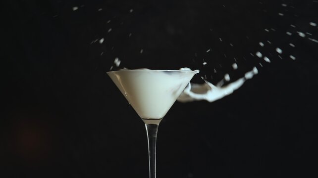 Lait di Riz en verre, blanc, noir, clair, transparent, boire