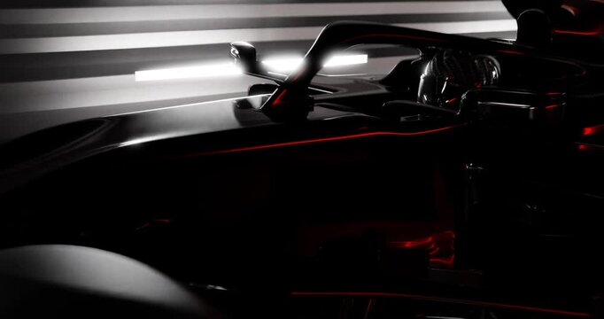 Touchscreen and Electric Car in Motorsport Competition Background ...