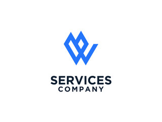 Initial Letter W Logo. W Letter Hand Drawn Calligraphy isolated on White Background. Usable for Identity and Branding Logos.