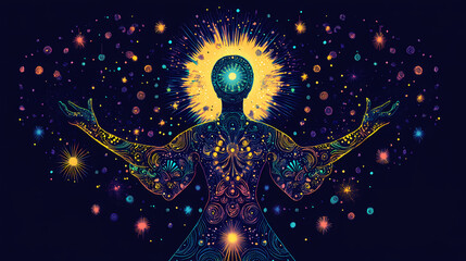 Celestial guardians of the stars, protecting the cosmic balance with their celestial might - generative ai. Celestial Guardian. Illustration