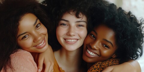 Obraz premium Friendly Multi-Ethnic Group Selfie