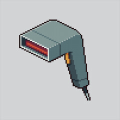 Fototapeta premium Pixel art illustration Barcode Scanner. Pixelated code Scanner. Barcode Scanner Transaction pixelated for the pixel art game and icon for website and video game. old school retro.