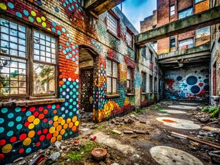 Fototapeta premium Urban Exploration with Dotted Backgrounds for Stunning Photography
