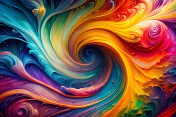 Fototapeta premium Vibrant Abstract Artwork with Swirling Colors for Modern Design Projects
