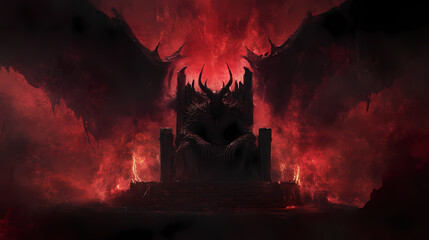 Devilish temptation the dark lord s throne of power and dominion. Demonic Overlord. Illustration