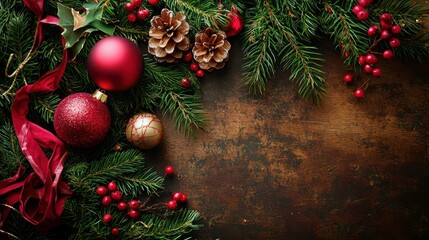 Season's Greetings and Best Christmas Wishes" written on a holiday card with festive decorations