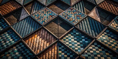 Vibrant Geometric Tiles Background for Web Design - Colorful Abstract Pattern for Creativity and Modern Aesthetics