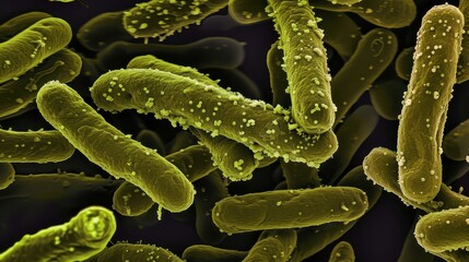 Fototapeta premium Magnified Clusters of Bacteria
