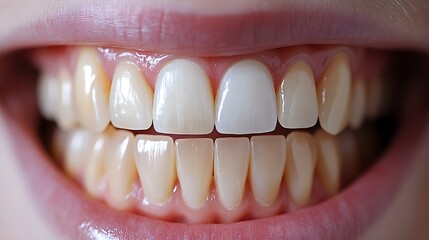 Testimonial of a patient's teeth whitening journey, with before-and-after photos highlighting the dramatic improvement in tooth brightness and overall smile